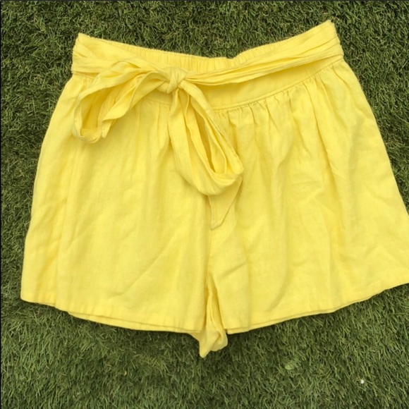 Abound Tie Front Linen Blend High Rise Shorts M - Picture 4 of 8